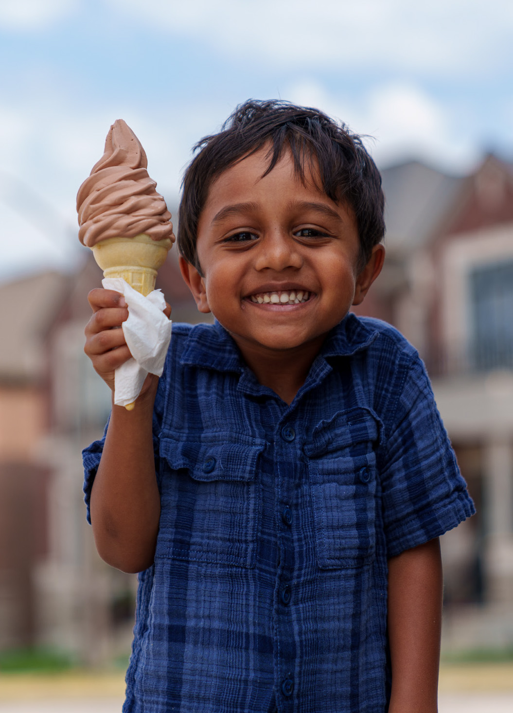 Kid having ice cream